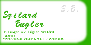 szilard bugler business card