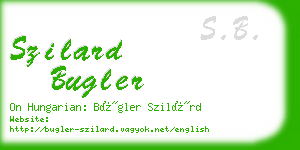 szilard bugler business card